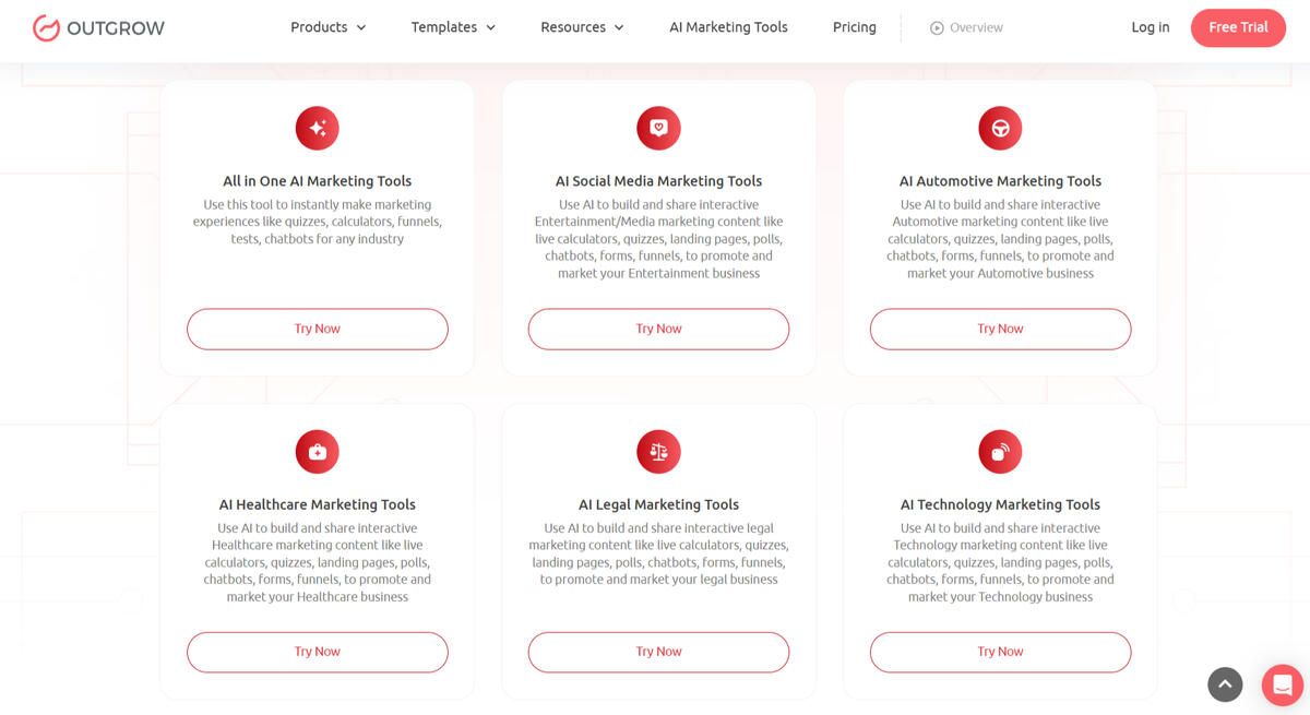 Outgrow Ai Marketing Tools
